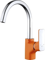 Смеситель D&K Berlin Kunste DA1432413 для кухонной мойки, оранжевый