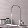 Смеситель для кухни 35k MIXLINE MLSS-0325 СЕРЫЙ гибкий силиконовый излив