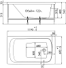 Акриловая ванна 1ACReal (Triton) Gamma 120x70