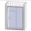 Душевая дверь в нишу Kubele DE019D2-CLN-MT 155 см, профиль матовый хром