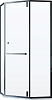 Душевой уголок RGW Hotel HO-084-B 100x100x195 см, профиль черный, стекло прозрачное