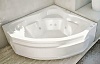 Акриловая ванна Акватек Сириус 160x160, с каркасом, фронтальным экраном, сливом-переливом