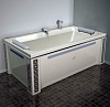 Акриловая ванна Radomir Хельга 1 185x100 с опорной рамой, сливом-переливом, подголовниками