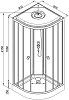 Душевая кабина DETO L909GM 90х90