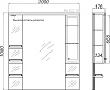 Мебель для ванной Aqwella Барселона Люкс 105 с бельевой корзиной