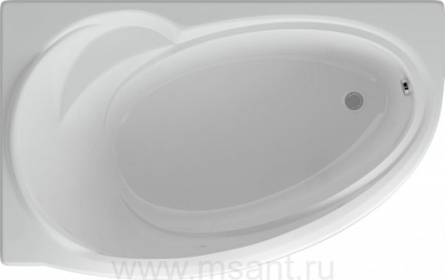 Акриловая ванна Aquatek Бетта 150x95 L, с каркасом, фронтальным экраном и сливом-переливом