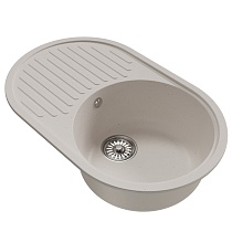 Мойкa MIXLINE ML-GM16 овальная с крылом, белая (331), 730*460*180мм