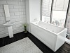 Акриловая ванна Акватек Либра 150x70, с каркасом, сливом-переливом, без фронтального экрана