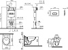 Комплект унитаз с инсталляцией VitrA Normus 9773B003-7203 кнопка матовый хром