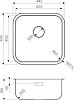 Мойка кухонная Omoikiri Omi 44-U/IF-IN Quadro нержавеющая сталь