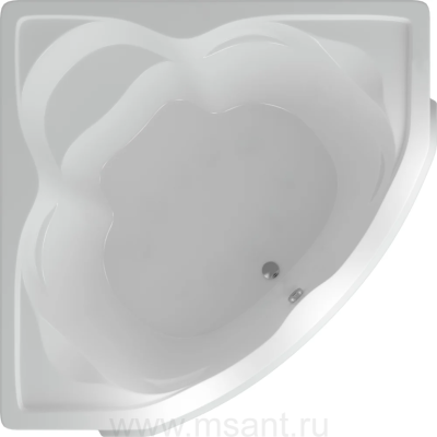 Акриловая ванна Aquatek Сириус 160x160, с каркасом, фронтальным экраном, сливом-переливом