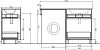 Мебель для ванной Эстет Dallas Luxe 130 напольная, 2 ящика, R с раковиной