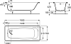 Чугунная ванна Roca Continental 21290200R 160x70см (без антискользящего покрытия)