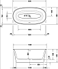 Акриловая ванна Duravit White Tulip 700468000000000 160x80