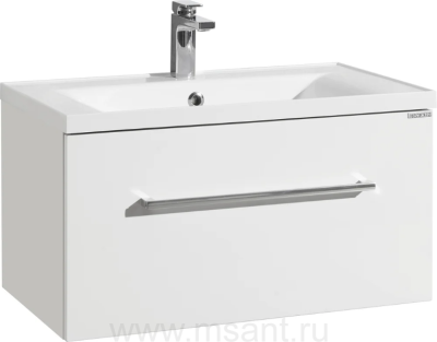 Тумба для комплекта AQUATON Мадрид 80 белая с ящиком