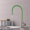 Смеситель для кухни 35k MIXLINE MLSS-0325 ЗЕЛЕНЫЙ гибкий силиконовый излив
