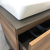 Тумба Comforty Штутгарт 60, подвесная, дуб тёмно-коричневый c раковиной Comforty 9055RA-50