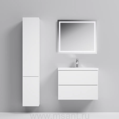Мебель для ванной AM.PM Gem 75 подвесная, белый глянец, с 2 ящиками