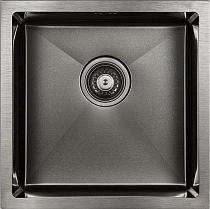 Мойка кухонная Paulmark Gerberg PM214444-GM вороненая сталь