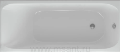 Акриловая ванна Aquatek Альфа 150x70, с каркасом, сливом-переливом (слева или справа), без фронтального экрана