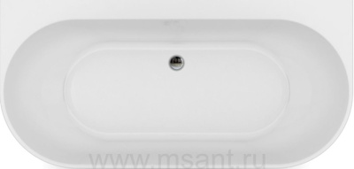 Ванна акриловая Azario BRADFORD 180х80 с сифоном и металлической рамой