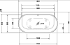 Ванна из искусственного камня Duravit Luv 180x95