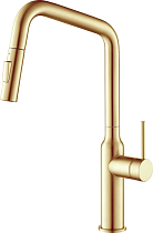 Смеситель Timo Saona 2386/17FL для кухонной мойки, золото