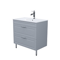 Тумба с умывальником, напольная, 80 см, светло-серый, Oxford, IDDIS, OXF80L0i95K подходит умыв. 0138000i28