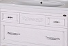 Мебель для ванной ASB-Woodline Модерн 105 белая, патина серебро