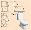 Унитаз-компакт с бачком Zeta 8253970002421 вертикальный выпуск, нижняя подводка