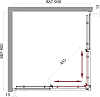 Душевой уголок BelBagno Uno A 2 90 M Cr