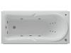 Акриловая ванна Акватек Леда 170x80 с каркасом, фронтальным экраном, сливом-переливом (слева)