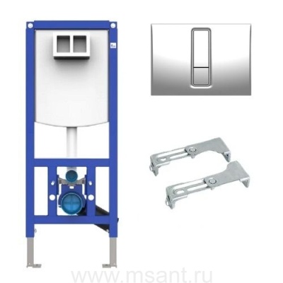 Инсталляция для унитаза Sanit Сет 3912 90.733.00...S004 + клавиша INEO BRIGHT 16.750.81..0000, ASA, хром