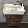 Мебель для ванной Comforty Асти 40, подвесная, дуб темно-коричневый с раковиной CREA 40, P-UM-CRE40/1