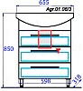 Мебель для ванной Aqwella Allegro 65 с 3 ящиками