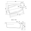 Ванна асимметричная Cersanit JOANNA NEW 140x90 левая белый