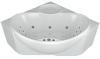 Акриловая ванна Акватек Эпсилон 150x150, с каркасом, фронтальным экраном, сливом-переливом