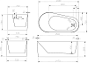 Акриловая ванна Abber AB9496-1.5 R 150x75