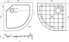 Поддон для душа Cezares Tray SMC R 80x80 см
