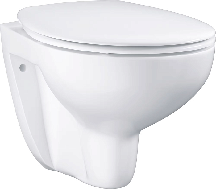 Унитаз подвесной Grohe Bau Ceramic 39351000 безободковый, альпин-белый Быстросъемное сиденье.