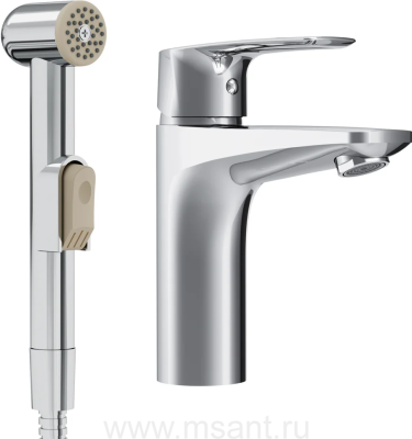 Смеситель для раковины AM.PM Gem F90A03000 с гигиеническим душем