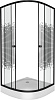 Душевой уголок Niagara Eco NG-007-14 black мозаика, с поддоном