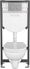 Комплект унитаз с инсталляцией VitrA Uno 9842B003-7206 подвесной унитаз + инсталляция + кнопка