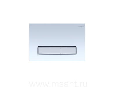 Панель смыва Slim Белая глянец (клавиша прямоугольная, хром) НОВИНКА