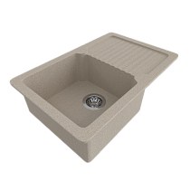 Мойкa MIXLINE ML-GMS24 СТАНДАРТ с крылом , песочный (302), 765*490*200мм