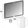 Зеркало Cezares 40312 c LED-подсветкой touch system 90х120