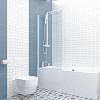 Шторка на ванну Kubele DE020 DE020P601-CLN-WTMT-70х150 150х70, профиль белый матовый