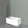 Шторка на ванну BelBagno Uno V-1-70/150-C-Cr стекло прозрачное