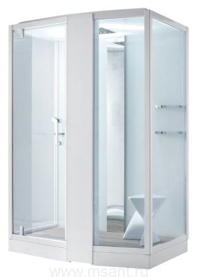 Душевая кабина Orans SR-89102RS белая, с баней