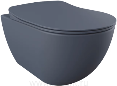 Унитаз подвесной Creavit Free FE322-11BM00E-0000 безободковый базальт